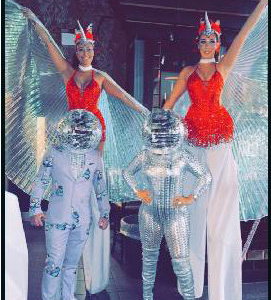 Disco ball head performers 