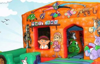 Toy Box Bouncy Castle with Ball Pool