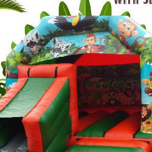 Jungle Bouncy Castle with Slide