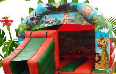 Jungle Bouncy Castle with Slide