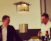 wine tasting at a kitchen showroom