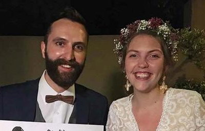 Bride Groom Caricature artist UK LR