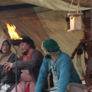 Group under the sail tent