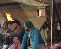 Group under the sail tent
