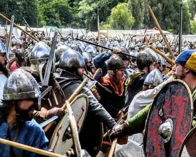 Shieldwall clash
