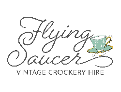 Flying Saucer Vintage Crockery Hire logo