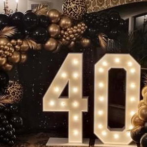 Balloon Display and Light Up Numbers