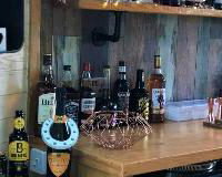 Vintage horse box bar inside