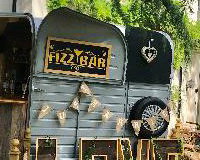 Vintage Horse Box Bar wedding set up
