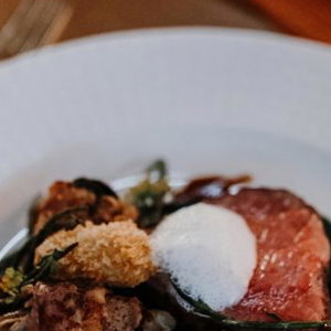 beef with oysters and samphire