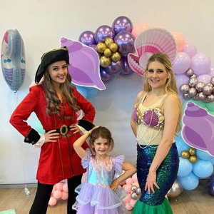 mermaid pirate princess hire kids party  sevenoaks and dartford mermaid under the sea ariel disney entertainer