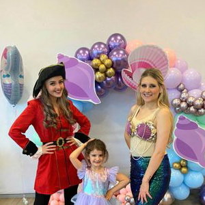 mermaid pirate princess hire kids party  sevenoaks and dartford mermaid under the sea ariel disney entertainer