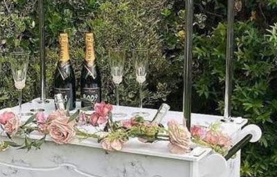 Champagne cart hire for a 50th Birthday