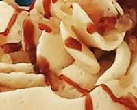 Strawberry and butterscotch cupcakes