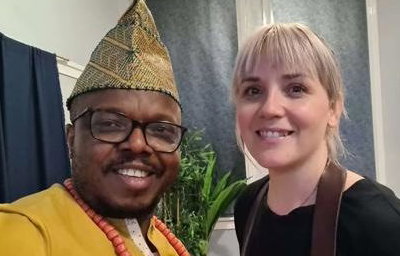 With a wedding photographer