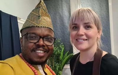 With a wedding photographer