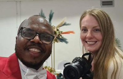 With a wedding videographer