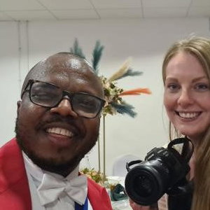 With a wedding videographer