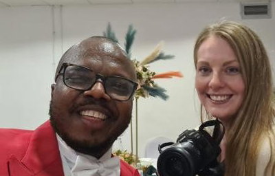 With a wedding videographer