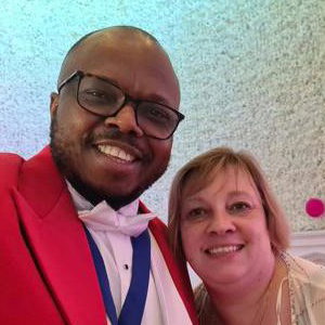 With wedding planner Angela