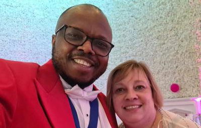 With wedding planner Angela