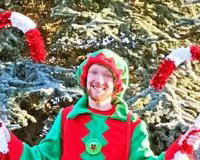 Elf stilt walking