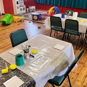 Birthday party set up