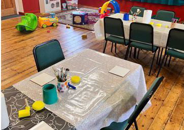 Birthday party set up