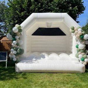 white bounchy castle 2 cheeky events