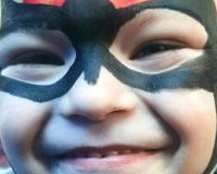 Batman Face Paint Smile