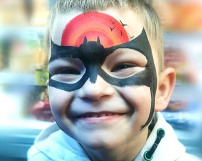 Batman Face Paint Smile