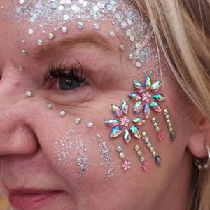 Festival gems with glitter