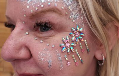 Festival gems with glitter