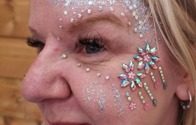 Festival gems with glitter