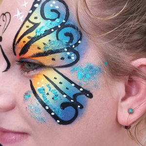 Butterfly facepainting