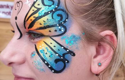 Butterfly facepainting