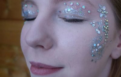 Festival gems with glitter