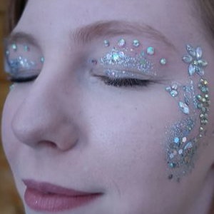 Festival gems with glitter