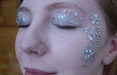 Festival gems with glitter