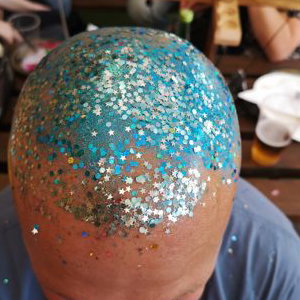Festival glitter head