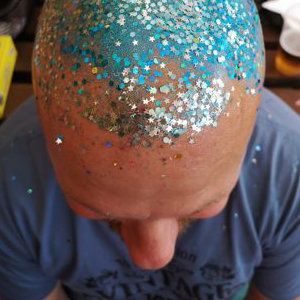 Festival glitter head