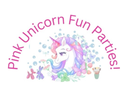 Pink unicorn fun parties Logo