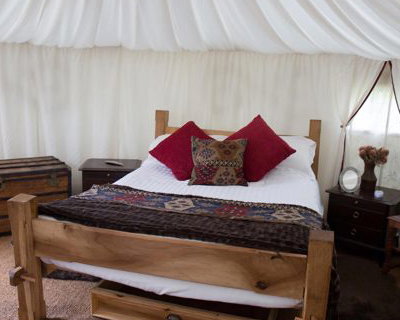 Inside yurt - Plush Tents Glamping
