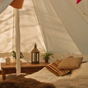  Plush Tents Glamping bell tent interior