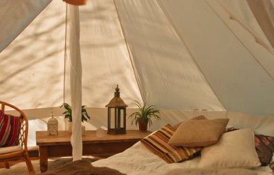 Plush Tents Glamping bell tent interior
