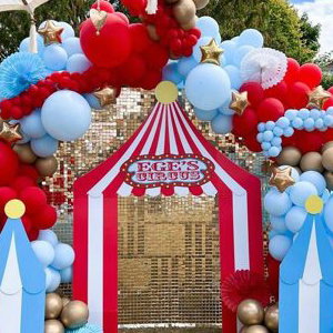 Circus balloon backdrop
