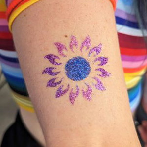 glitter tattoo