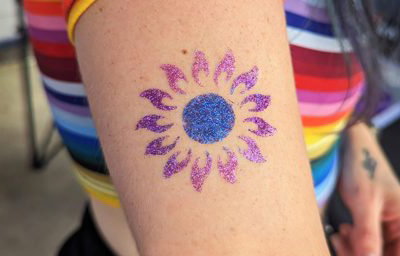 glitter tattoo