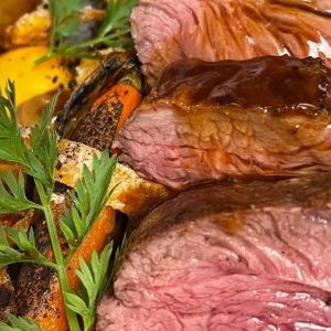 Lamb,honey glazed carrot,red wine lamb jus