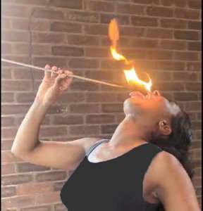 Fire eating